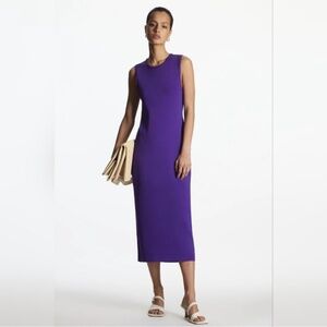 Elegant Purple Sleeveless Dress
